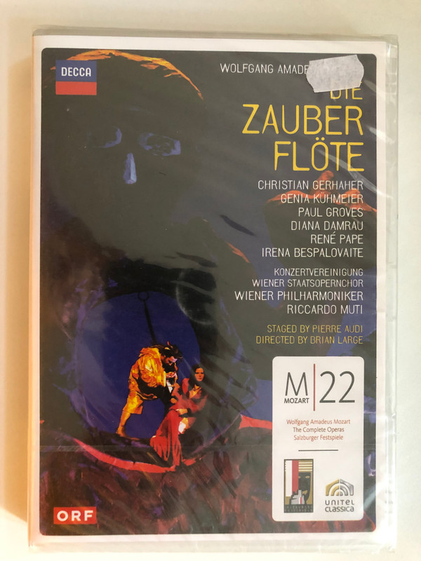 Wolfgang Amadeus Mozart – Die Zauberflöte / CHRISTIAN GERHAHER, GENIA KÜHMEIER, PAUL GROVES, DIANA DAMRAU, RENE PAPE, IRENA BESPALOVAITE / KONZERTVEREINIGUNG WIENER STAATSOPERNCHOR, WIENER PHILHARMONIKER RICCARDO MUTI / DVD Video (044007431597)