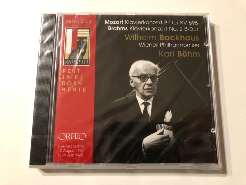 Mozart: Klavierkonzert B-Dur KV 595, Brahms: Klavierkonzert No. 2 B-Dur - Wilhelm Backhaus, Wiener Philharmoniker, Karl Böhm / Orfeo Audio CD 2009 Mono / C 796 091 B