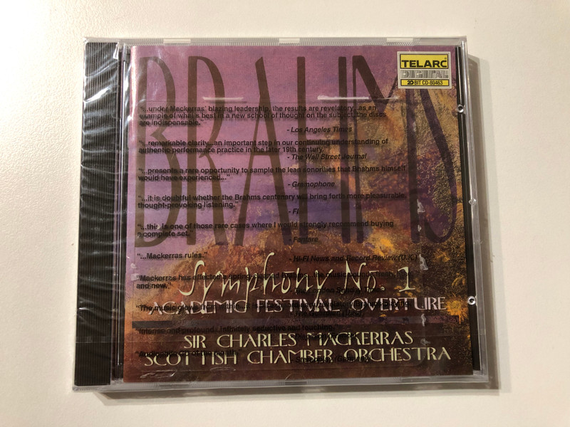 Brahms - Symphony No. 1; Academic Festival Overture - Sir Charles Mackerras, Scottish Chamber Orchestra / Telarc Audio CD 1997 / CD-80463