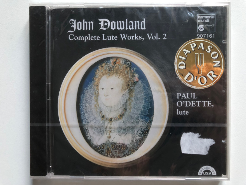 John Dowland: Complete Lute Works, Vol. 2 - Paul O'Dette (lute) / Production USA / Harmonia Mundi Audio CD / HMU 907161