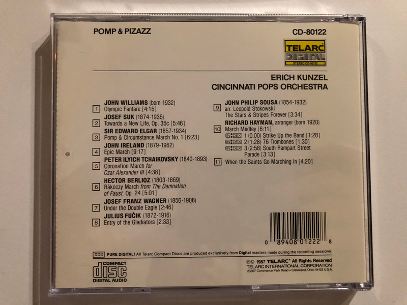 POMP & PIZAZZ | Cincinnati Pops Orchestra | Erich Kunzel (089408012228)