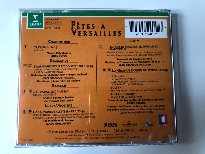 Fêtes à Versailles: A Collection of French Baroque Music