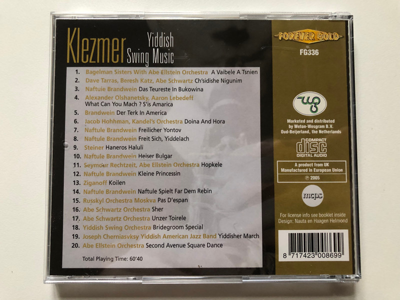 Klezmer Yiddish Swing Music (8717423008699)