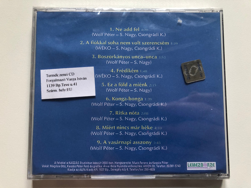 Csongrádi Kata – Ne Add Fel / Alfa Kiadó Audio CD / CD026