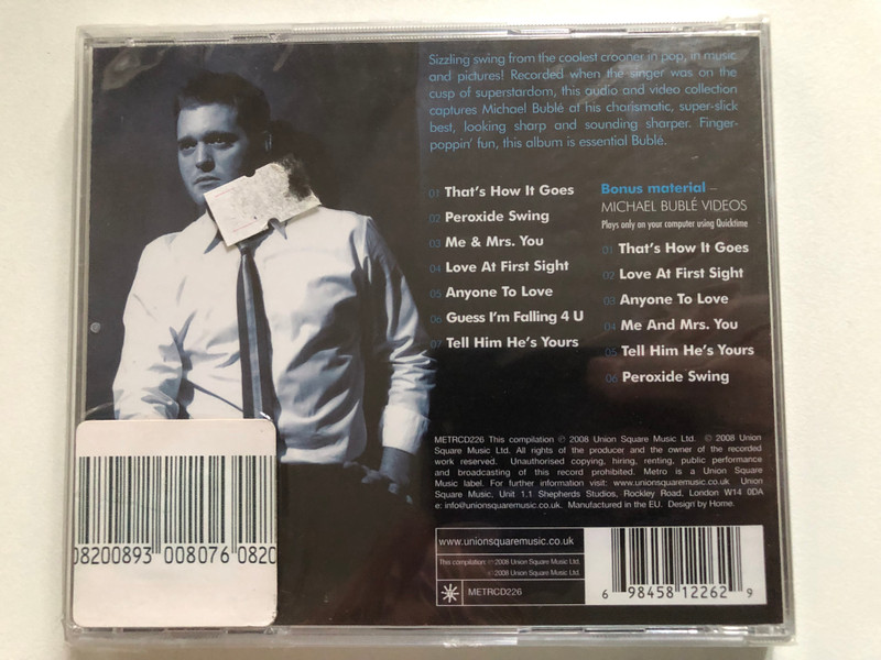 Michael Bublé – Sings Totally Blonde / Enhanced CD featuring six video performances / Original songs from the Motion Picture Soundtrack Totally Blonde / Metro Audio CD 2008 / METRCD226