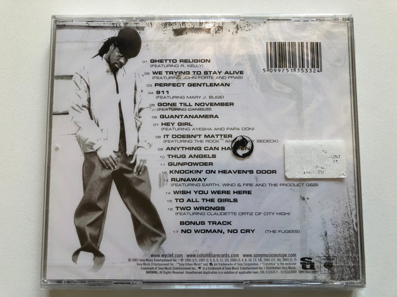 Wyclef Jean – Greatest Hits / Sony Urban Music Audio CD 2003 / 513533 2