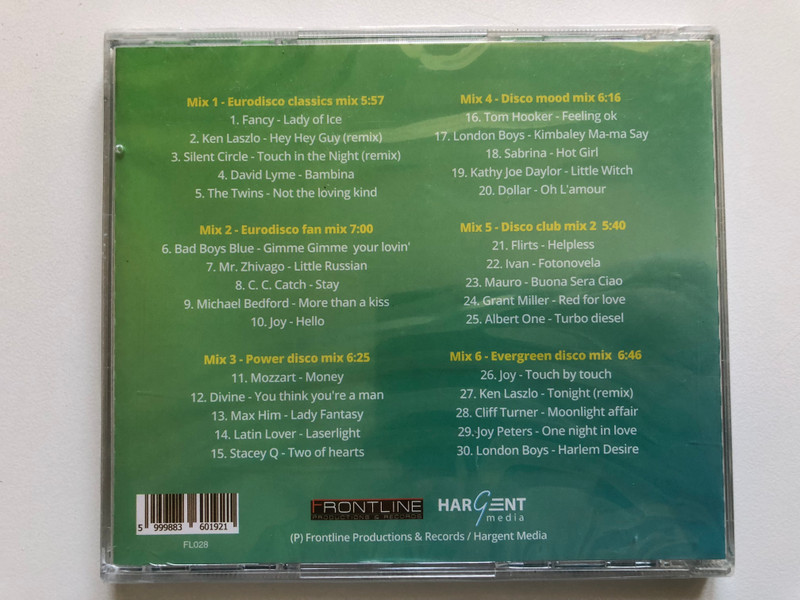 Euro & Italo Retromix - Fancy, Ken Laszlo, Silent Circle, The Twins, Bad Boys Blue, C. C. Catch, Joy, Divine, Max Him, London Boys, Sabrina, Flirts, Ivan, Grant Miller, Albert One, ... / Hargent Media Audio CD / FL028