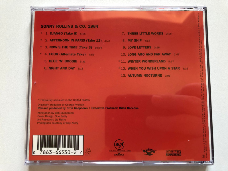 Sonny Rollins & Co. 1964 - With Herbie Hancock, Jim Hall, Ron Carter, Bob Cranshaw / Bluebird Audio CD / 07863 66530-2