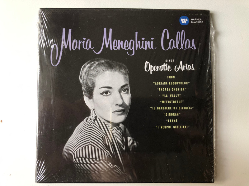 Maria Meneghini Callas Sings Operatic Arias - From ''Adriana Legouvreur'', ''Andrea Chenier'', ''La Wally'', ''Mefistofele'', ''Il Barbiere Di Siviglia'', ''Dinorah'', ''Lakme'', ''I Vespri Siciliani'' / Warner Classics Audio CD 2014 / 0825646340132