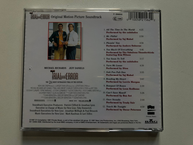 Trial And Error - Original Motion Picture Soundtrack / Private Music Audio CD 1997 / 01005 82156 2