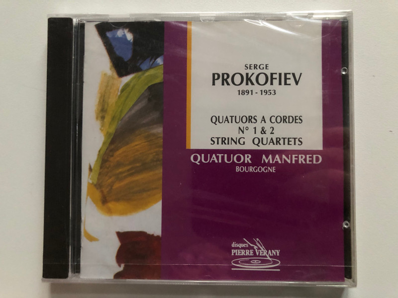 Serge Prokofiev (1891-1953) - Quatuors A Cordes No. 1 & 2; String Quartets - Quatuor Manfred, bourgogne / Pierre Verany Audio CD 1991 Stereo / PV791112