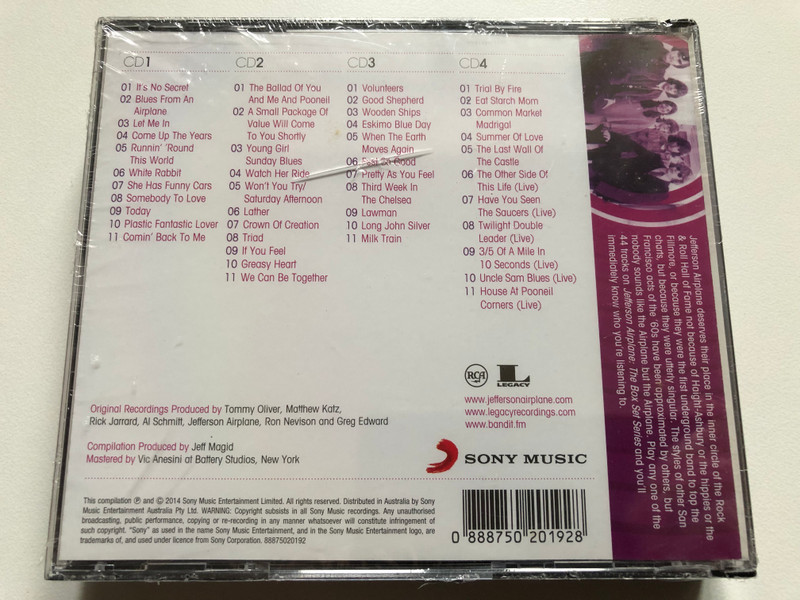 Jefferson Airplane – The Box Set Series / The Box Set Series / RCA 4x Audio CD, Box Set 2014 / 88875020192