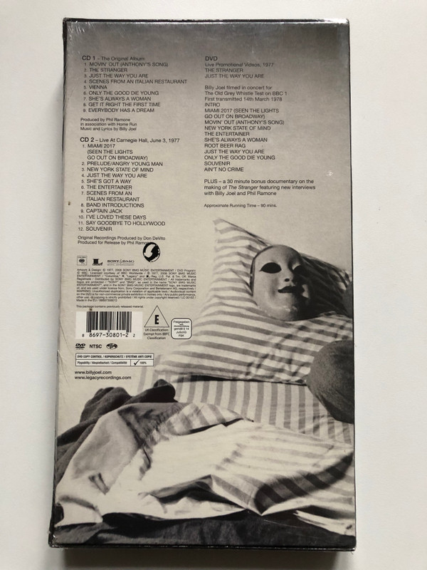 Billy Joel – The Stranger / 30th Anniversary Edition / The Album That Turned A Stranger Into A Household Name / Columbia 2x Audio CD + DVD Video CD 2008 / 88697308012012
