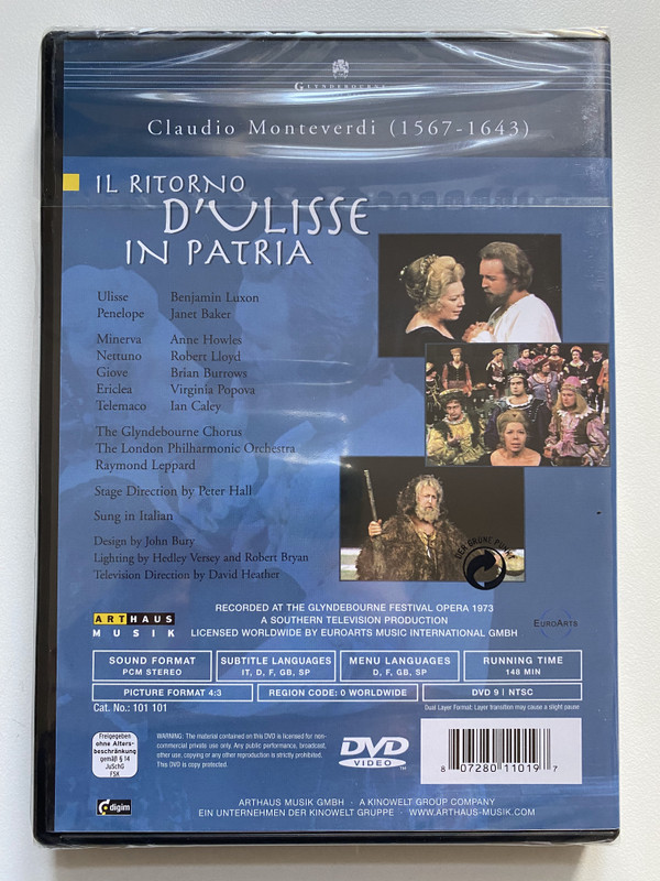 Claudio Monteverdi's IL RITORNO D'ULISSE IN PATRIA (807280110197)