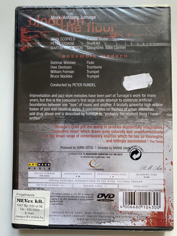 Mark-Anthony Turnage: Blood on the Floor (4006680104300)