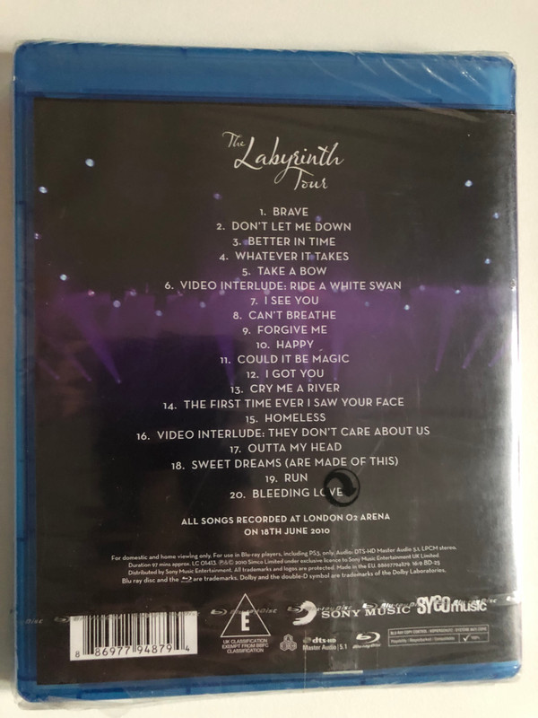 LEONA LEWIS - The Labyrinth Tour / LIVE FROM THE O2 / Blu-ray Disc / DVD Video (886977948794)