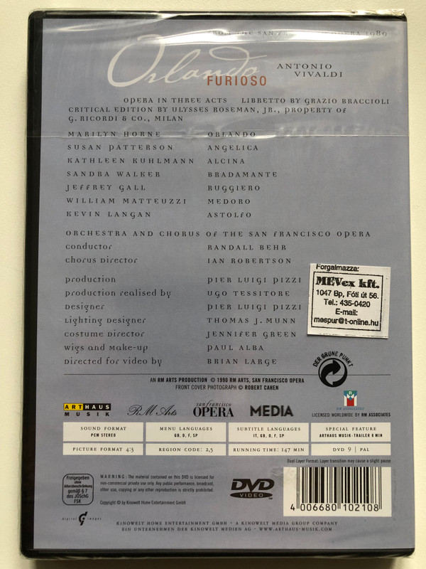 Orlando Furioso A Timeless Opera by Vivaldi (4006680102108)