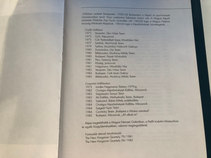 Arc - Kárpáti Éva festményei / Paintings of Éva Kárpáti, hungarian paintress / Hardcover / Magyar Nemzeti Galéria (9637432906)