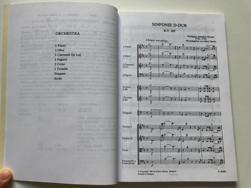 W. A. Mozart: Haffner Symphony in D Major (Mozart001)