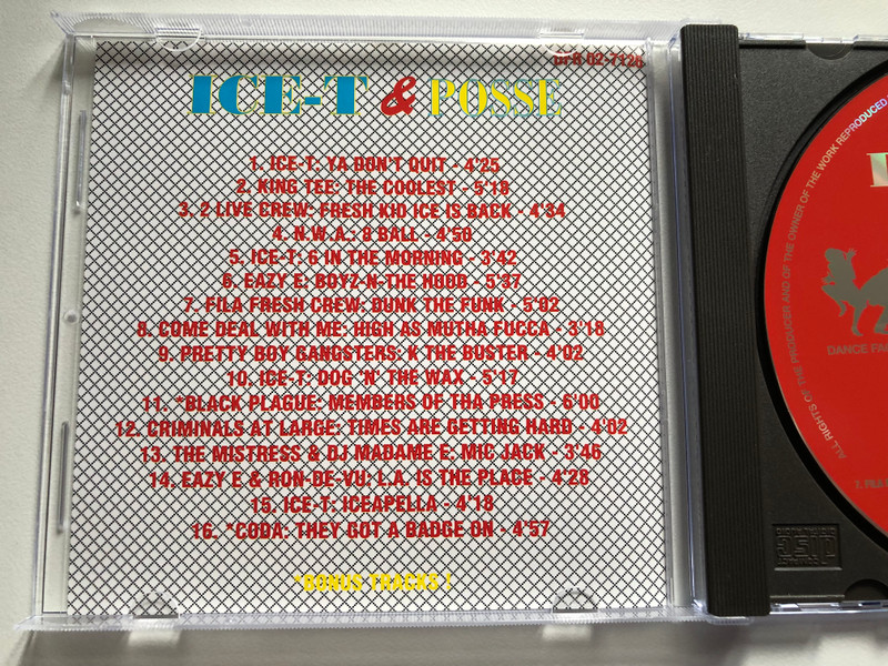 Ice T & Posse / Dance Factory Audio CD 1994 Stereo / DFR 02-7126