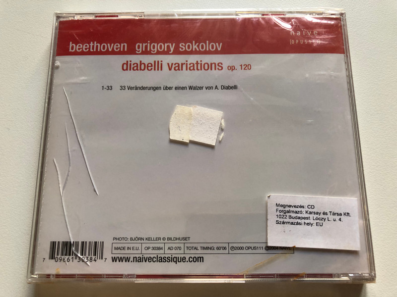 Beethoven - Grigory Sokolov: Diabelli Variations Op. 120 / Saint Petersbourg, 1985 / Naïve Audio CD 2004 / OP 30384