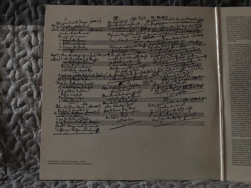 Brahms - Ein Deutsches Requiem Op, 45; Fest- Und Gedenksprüche Op. 109; Drei Motetten Op. 110 - Anna Tomowa-Sintow, Günther Leib, Rundfunk-Solisten-Vereinigung Berlin, Rundfunk-Chor Berlin / ETERNA 2x LP, Stereo 1975 / 8 26 318-319