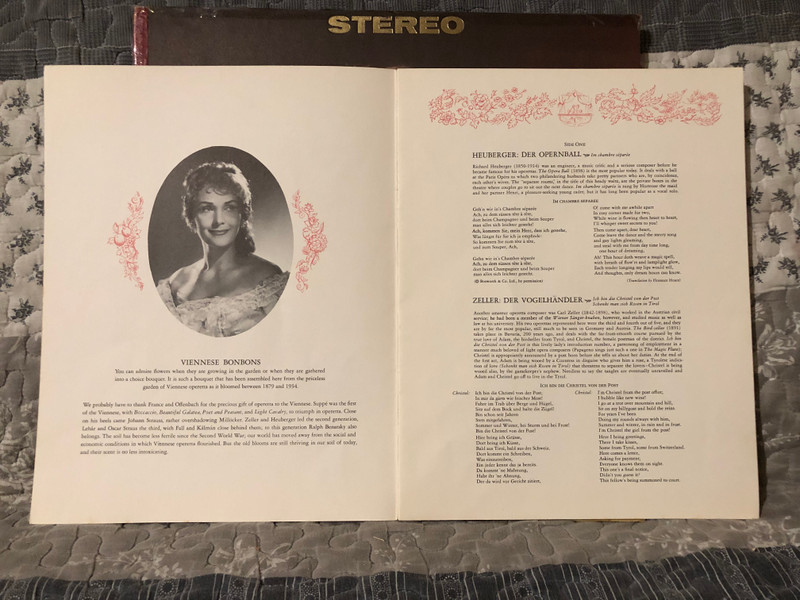 Elisabeth Schwarzkopf Sings Operetta - Scenes From Dubarry, Casanova, Count, Of Luxemburg, Zarewitsch, Boccaccio - Philharmonia Orchestra, conducted by Otto Ackermann / Angel Records LP Stereo / 35696 