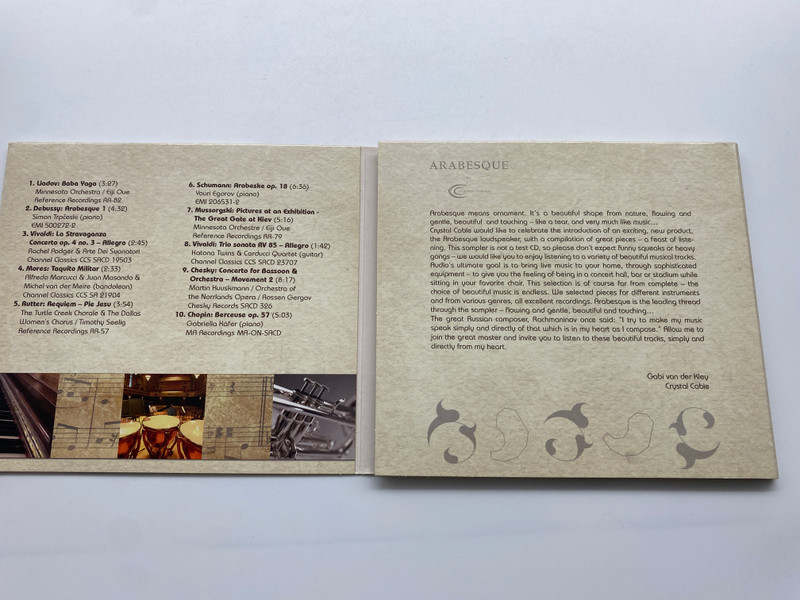 Arabesque by Crystal Cable / Crystal Cable Audio CD 2009 / CC 200901