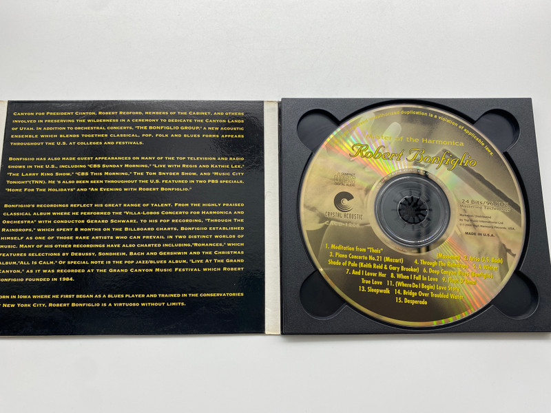 Robert Bonfiglio - Master of the Harmonica / Crystal Acoustic Audio CD 2000 / CACD-1208