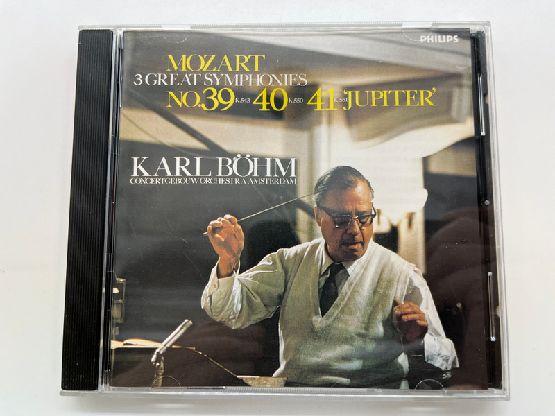 Mozart: 3 Great Symphonies No. 39 K. 543, 40 K. 550, 41 K. 551 'Jupiter' - Karl Böhm, Concertgebouw Orchestra Amsterdam / Philips Audio CD Mono / UCCP-9049