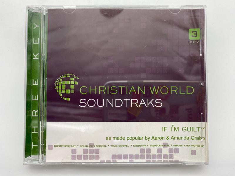 3 Key: Christian World: Soundtraks - If I'm Guilty, as made popular by Aaron & Amanda Crabo / Contemporary, Southern Gospel, True Gospel, Country, Inspirational, Praise And Worship / Christian World Inc. Audio CD 2014 / SG 5658 