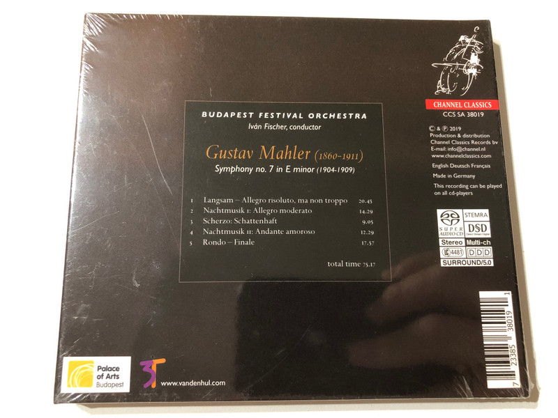 Mahler: Symphony No. 7 - Budapest Festival Orchestra, Ivan Fischer / Channel Classics Hybrid Disc 2019 / CCS SA 38019