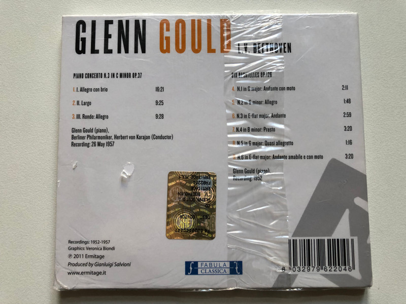 Glenn Gould - Piano Concerto N.3 in C minor op. 37; Six Bagatelles op.126 - L. V. Beethoven / Fabula Classica Audio CD 2011 / FAB 2204