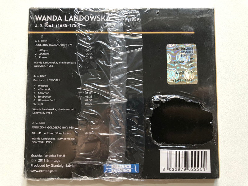 Wanda Landowska – J. S. Bach / Fabula Classica Audio CD 2011 / FAB 2225