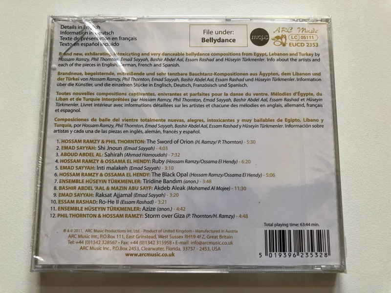 The Best Of Bellydance - Hossam Ramzy, Emad Sayyah, Bashir Abdel 'Aal, Essam Rashad... / ARC Music Audio CD 2011 / EUCD 2353