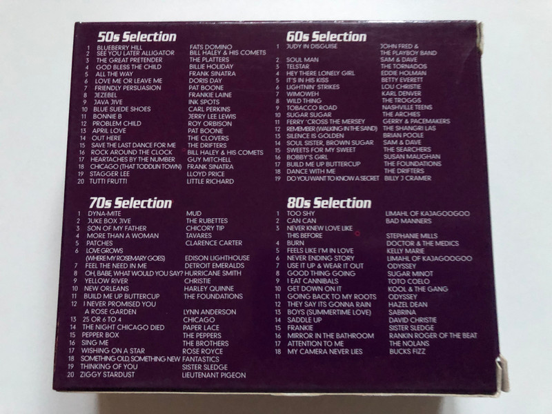 The Hits Selection - 4 Decades of hit music!: 50s, 60s, 70s, 80s / Featuring: Frank Sinatra, Bill Hayley, The Drifters, Rose Royce, Bucks Fizz, And Many More / Going for a Song 4x Audio CD, Box Set / GFS04028