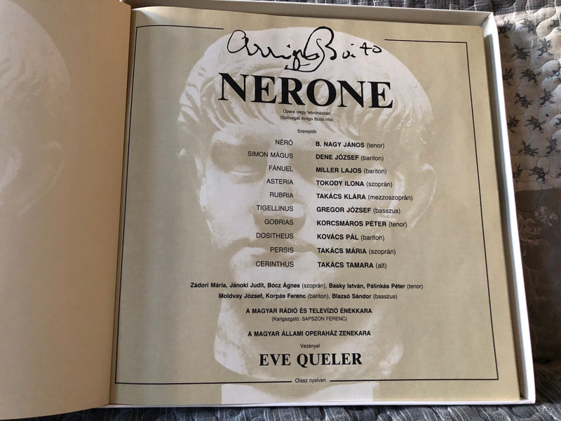 Boito: Nerone (Opera in four acts) - Janos B. Nagy, Ilona Tokody, Klara Takacs, Lajos Miller, Jozsef Dene, Jozsef Gregor / Hungaroton 3x LP, Stereo, Box Set 1983 / SLPD 12487-89