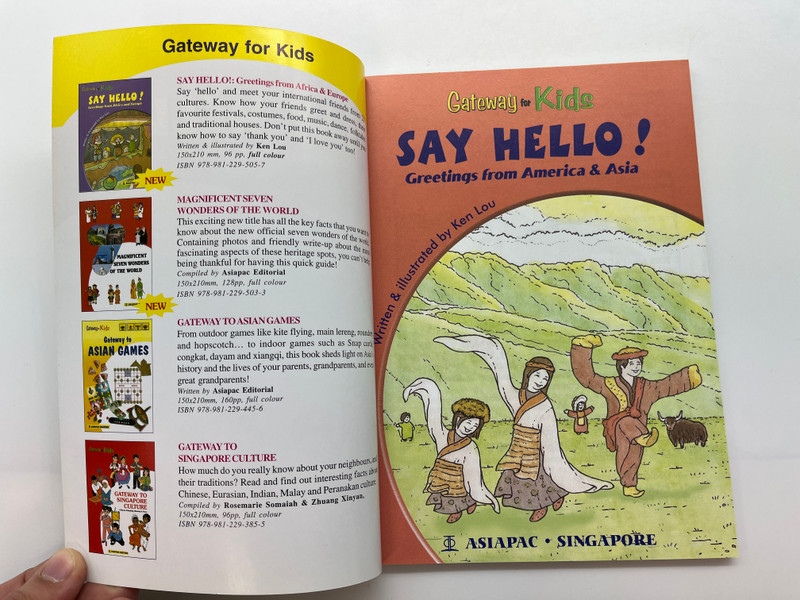  SAY HELLO! Greetings from America & Asia / Gateway Kids / Written and illustrated by Ken Lou / ASIAPAC CULTURE / Paperback (9789812295040) 