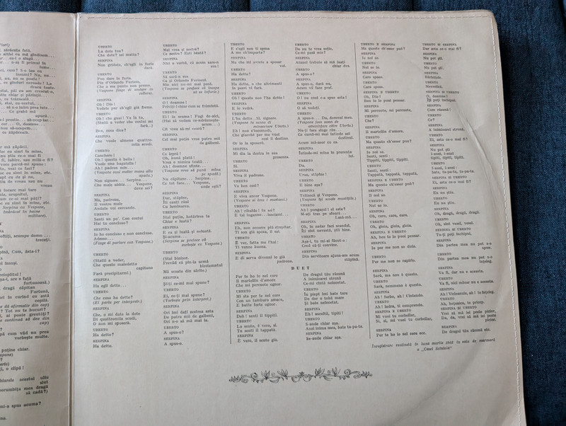 Pergolesi: La Serva Padrona - Opera intr-un act 2 (intermezzi) (Inregistrare integrala in limba italiana) / Electrecord LP / ECE 0102