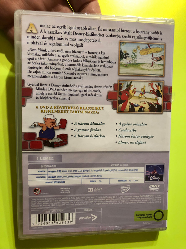Animációs Gyűjtemény: Klasszikus Rövidfilmek - A Három Kismalac / Three Little Pigs / Walt Disney DVD (5996514025637)