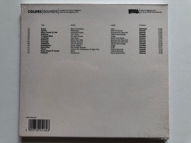 Colors Music - Nordic / Irma Group Audio CD / IRMA 509518-2