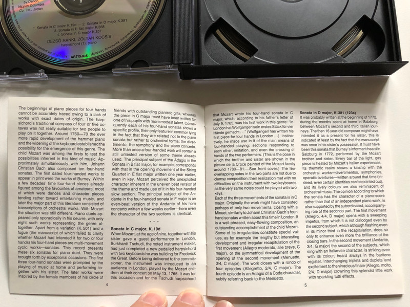 Mozart: Sonatas For Piano Duet (Complete) - Dezső Ránki, Zoltán Kocsis / Hungaroton 2x Audio CD, Stereo / HCD 11794-95-2