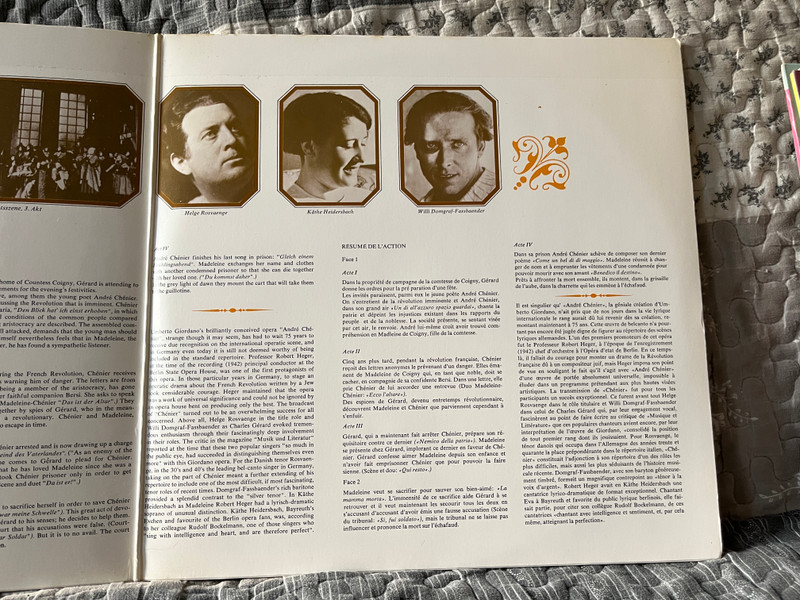 Umberto Giordano; Andre Chenier (Hohepunkte Der Oper In Deutscher Sprache) - Helge Rosvaenge, Käthe Heidersbach, Willy Domgraf-Faßbaender, Chor und Orchester der Staatsoper Berlin, Dirigent: Robert Heger / BASF LP / 10 21361-7