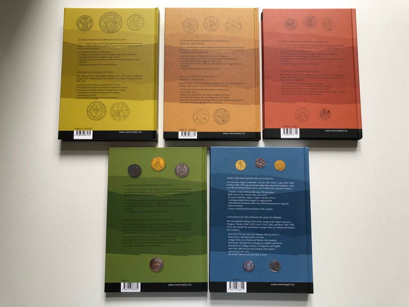 AZ ÁRPÁD-KORI MAGYAR PÉNZEK KATALÓGUSA Collection / CATALOGUE OF ÁRPÁDIAN COINAGE 5 Book Collection