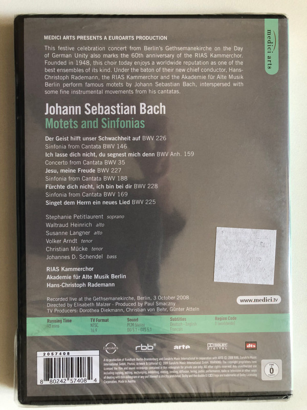 Johann Sebastian Bach: Motets and Sinfonias