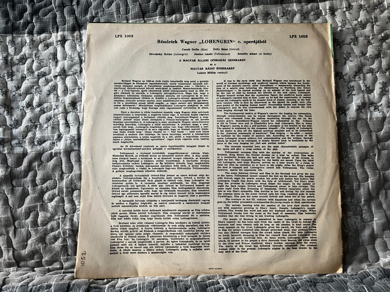 Részletek Wagner - Lohengrin (Cimü Operájábóll) / Qualiton LP / LPX 1052