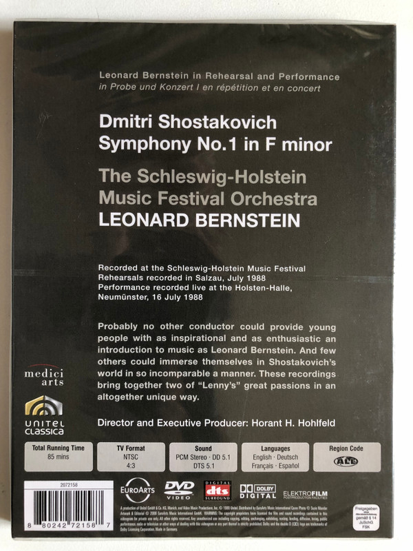 Bernstein in Rehearsal and Performance - Shostakovich: Symphony No.1 (DVD)