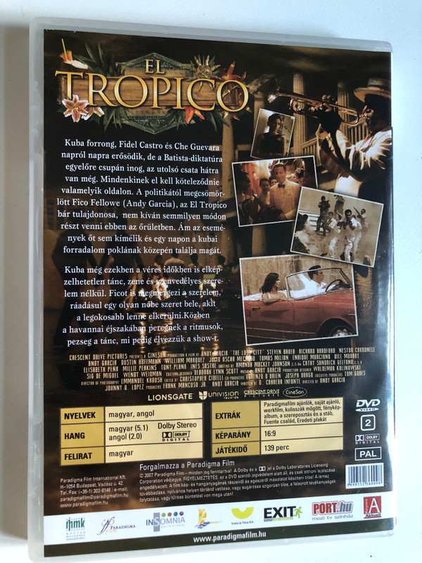 El Tropico DVD / Cuban Revolution Drama with Andy Garcia (5999552360098)