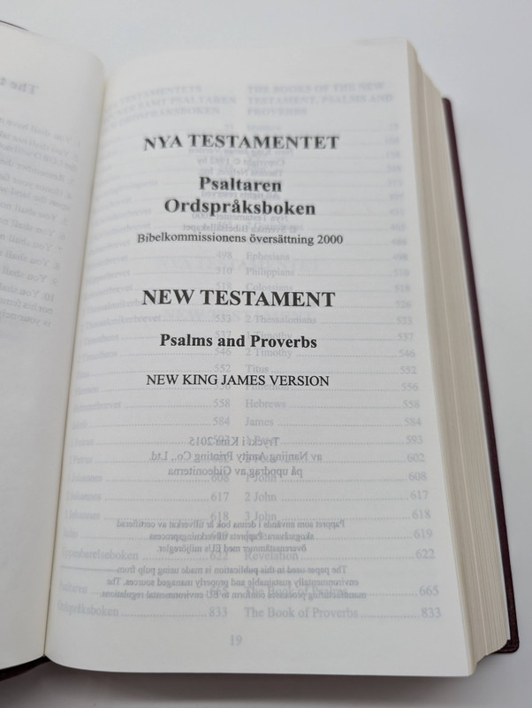 Swedish - English Bilingual New Testament / Nya Testamentet (With Psalms and Proverbs)(Psaltaren och Ordspraksboken)