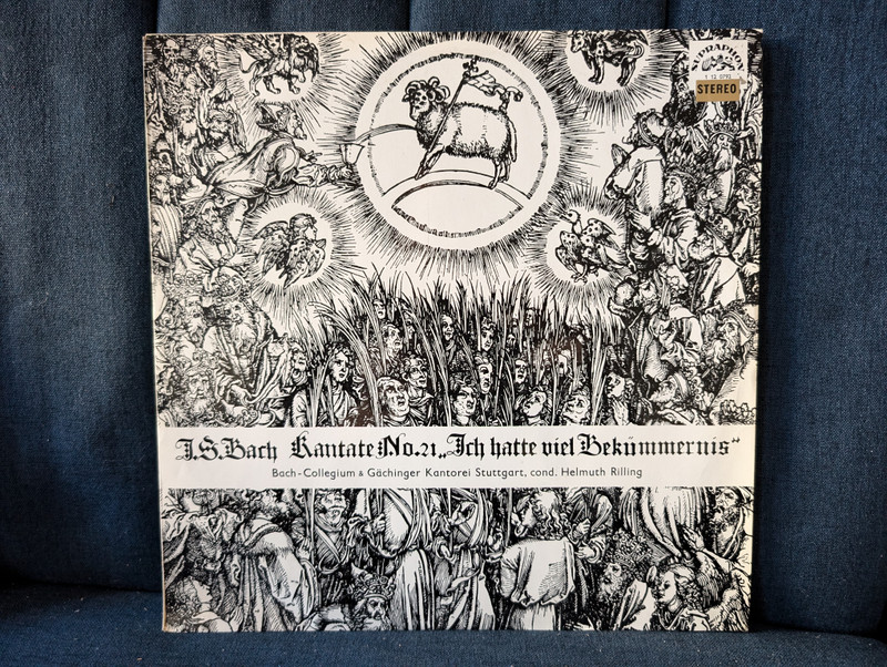 J.S. Bach - Kantate No. 21 „ Ich Hatte Viel Bekümmernis" - Bach-Collegium & Gächinger Kantorei Stuttgart, Cond. Helmuth Rilling / Supraphon LP Mono (1 12 0792)
